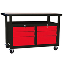 Kovov� dielensk� pracovn� stoly na kolieskach