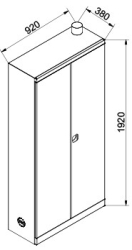 Kovov� chemick� skri�a s kom�nom, uzamykate�n� 04