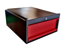 Kovov� skrinka 1-z�suvkov� na dielensk� pracovn� st�l VARIANT, RAL 7016/3000