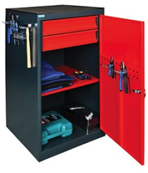 Kovov� dielensk� skrinka s dvierkami na n�radie, RAL 5015/7001