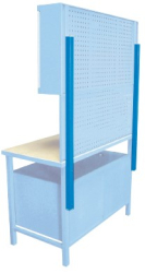 Dr�iak perforovanej steny alebo skrinky nad pracovn� st�l, RAL 5015