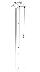 Dr�iak perforovanej steny alebo skrinky PREMIUM LINE nad pracovn� st�l, RAL 9005
