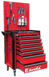 Perforovan� stena na n�radie ku voz�ku 4 tools SL04 a dr�iaky, RAL 3000