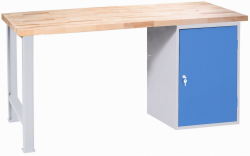 Kovov� dielensk� pracovn� st�l VARIANT 1700, so skrinkou D2, RAL 7035/5015