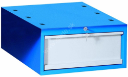 Kovov� skrinka 1-z�suvkov� na dielensk� pracovn� st�l VARIANT, RAL 5015/7001