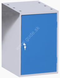 Kovov� skrinka s dvierkami na dielensk� pracovn� st�l VARIANT D2, RAL 7035/5015