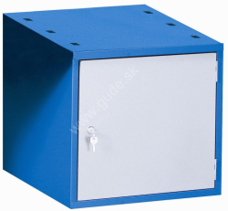 Kovov� z�vesn� skrinka s dvierkami na dielensk� pracovn� st�l VARIANT D1, RAL 5015/7001