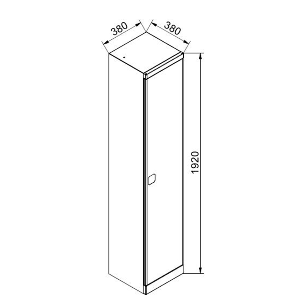 Kovov� kancel�rska archiva�n� skri�a 1-dverov�, �zka, uzamykate�n�03