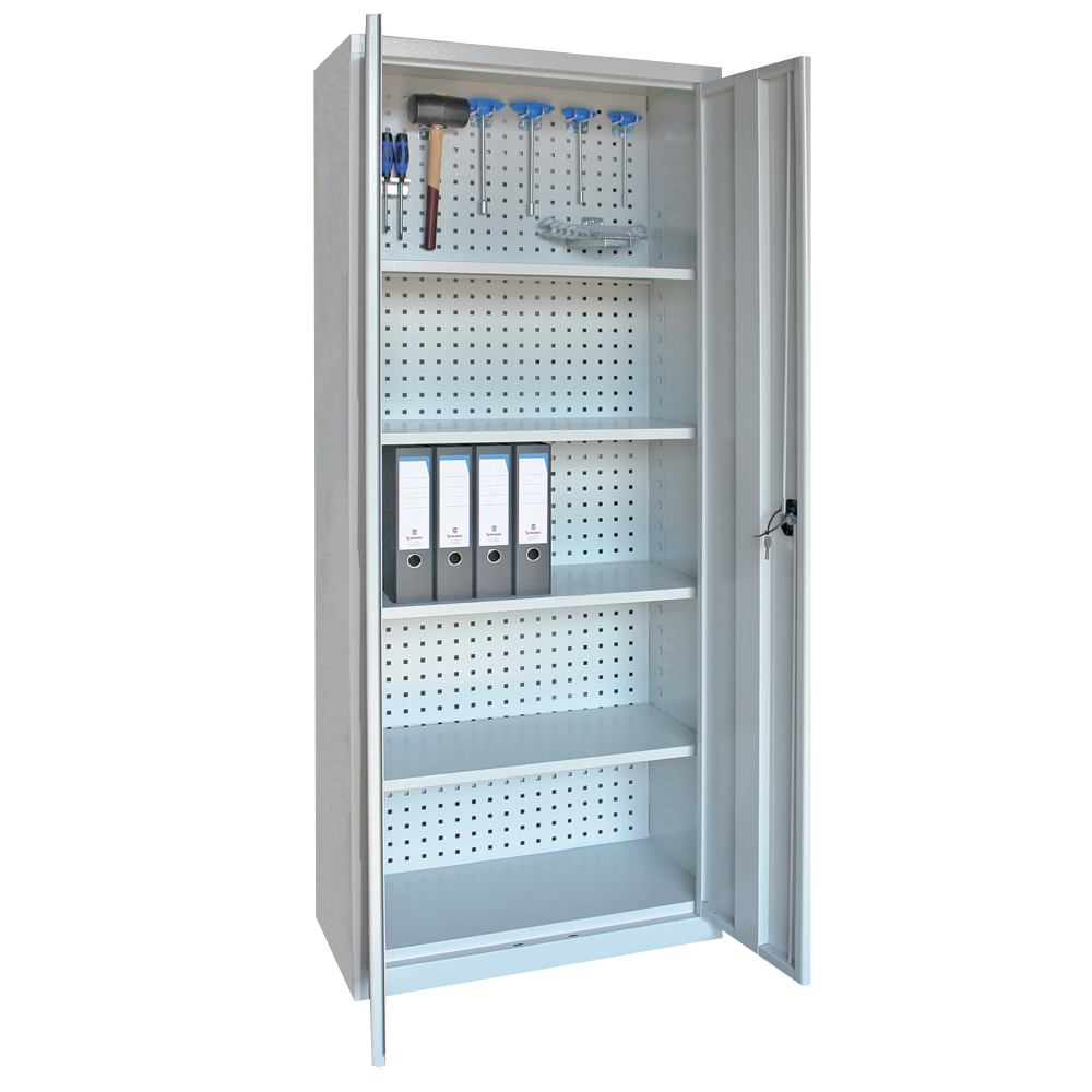 Kovov� dielensk� skri�a na n�radie a h��iky LIGHT, uzamykate�n�, RAL 7035/7035