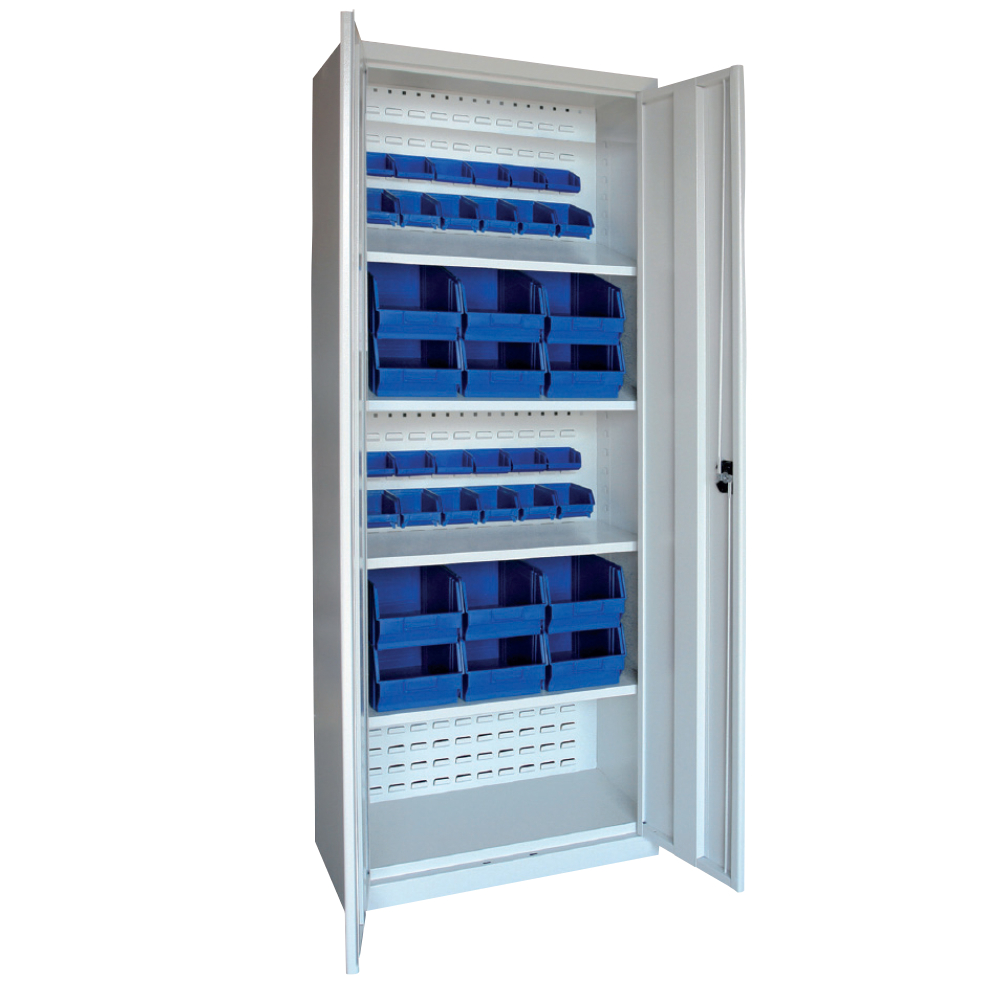 Kovov� dielensk� skri�a na n�radie a plastov� vani�ky LIGHT, uzamykate�n�