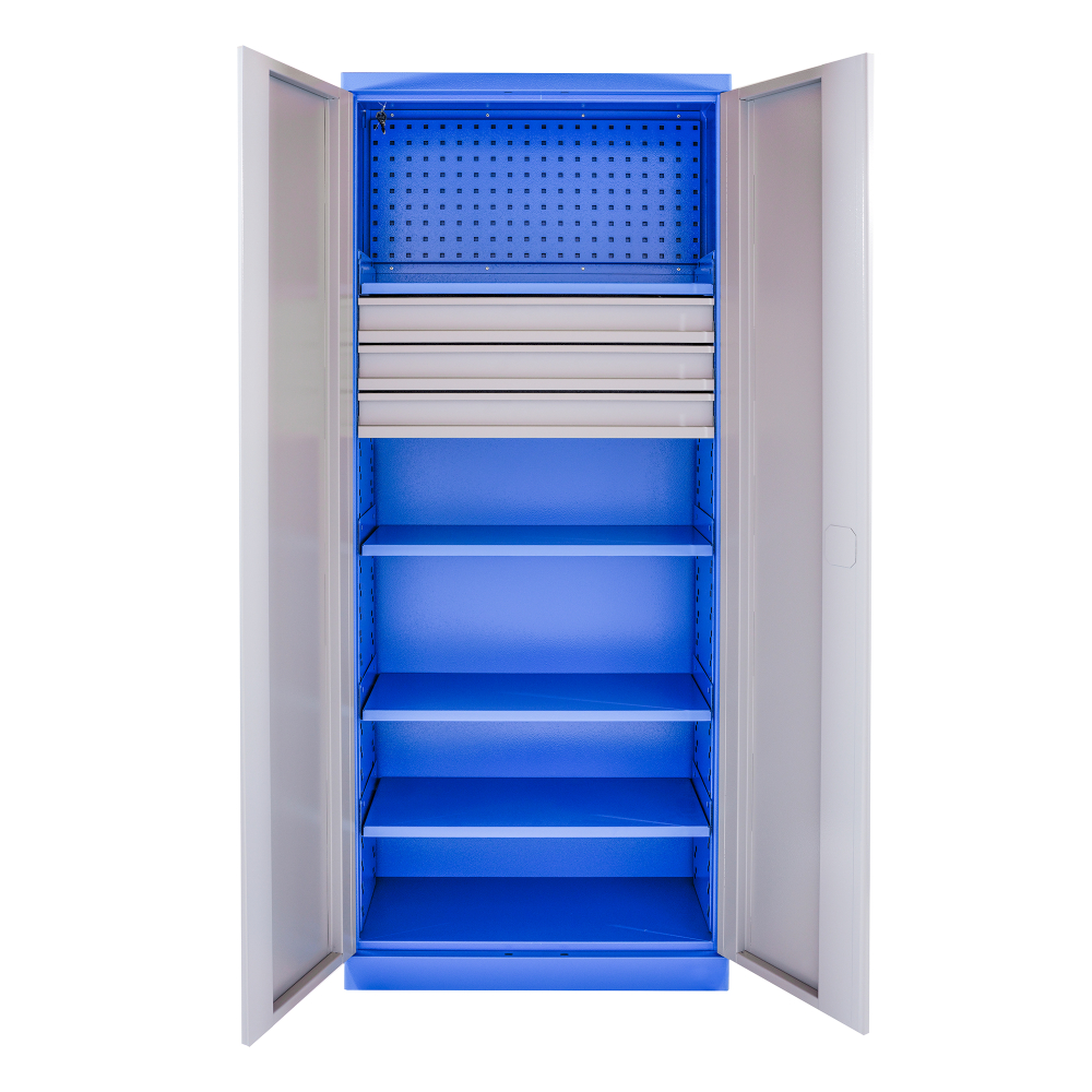 Kovov� dielensk� skri�a na n�radie UNIVERSAL 380, uzamykate�n�, RAL 5015/7001