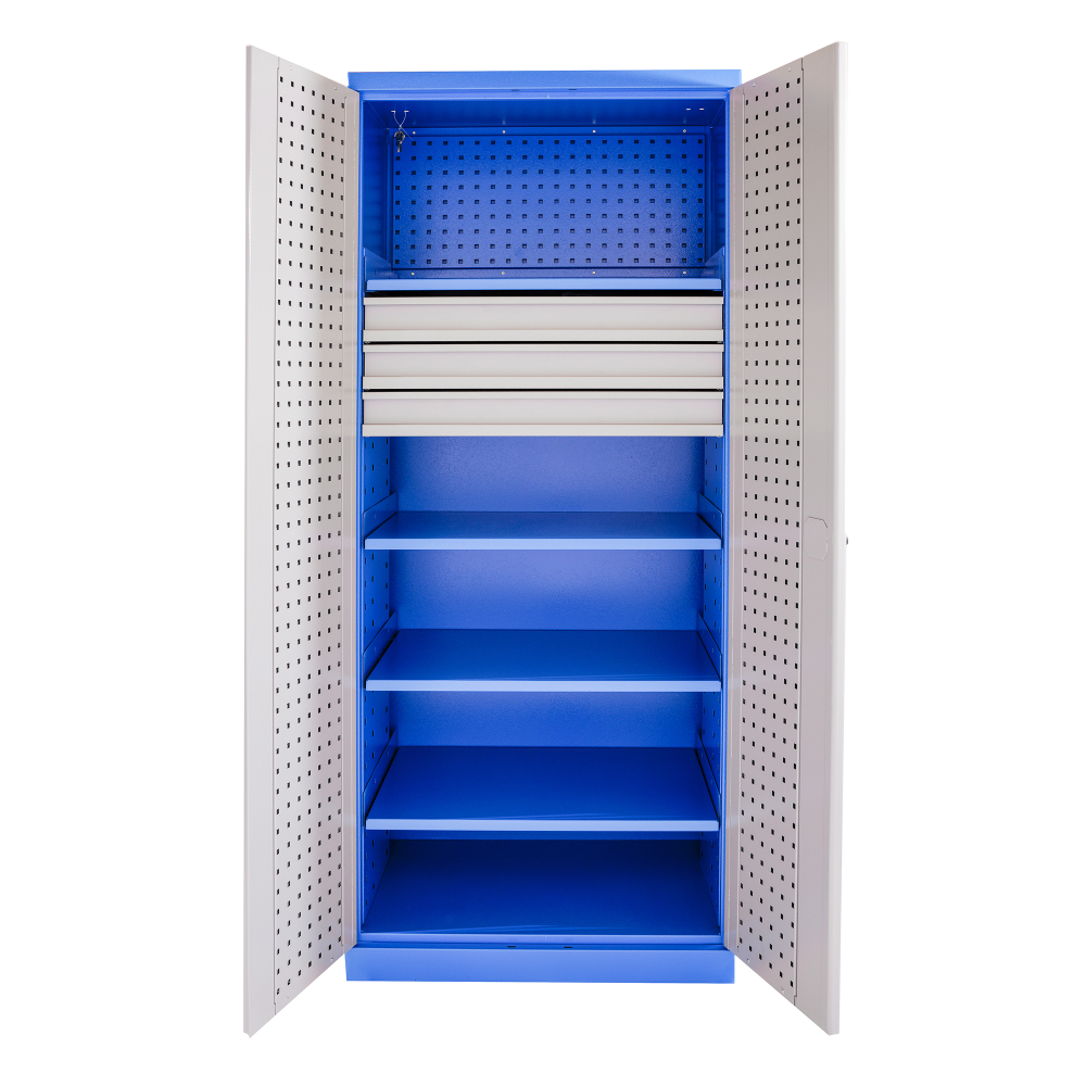 Kovov� dielensk� skri�a na n�radie UNIVERSAL 580, uzamykate�n�, RAL 5015/7001