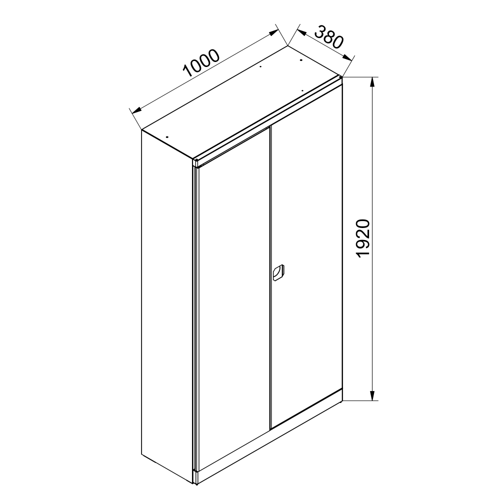 Kovov� kancel�rska skri�a TECHNIK 1920, 5-policov�, uzamykate�n� 07