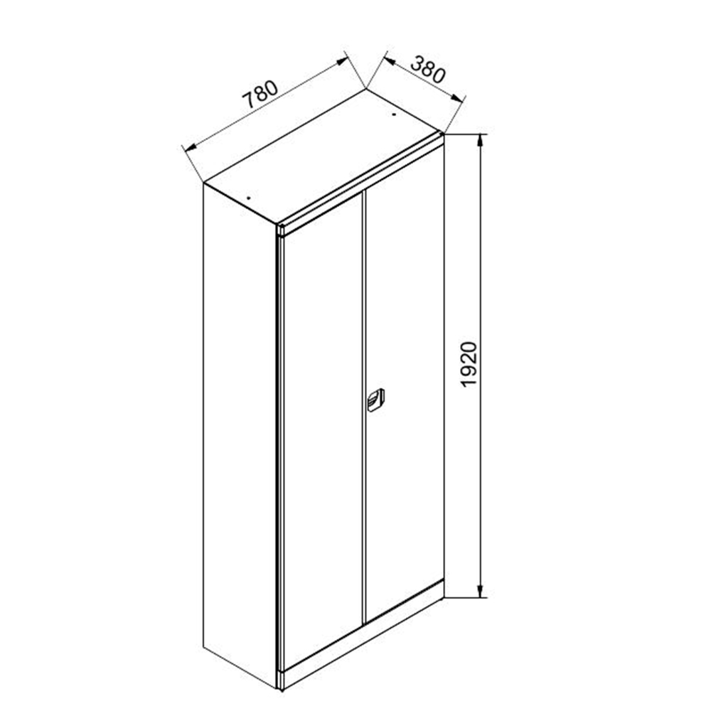 Kovov� kancel�rska archiva�n� skri�a Typ B, uzamykate�n� 01