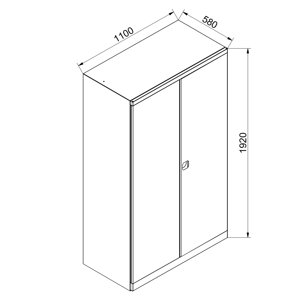 Kovov� kancel�rska archiva�n� skri�a Typ CB, uzamykate�n� 04