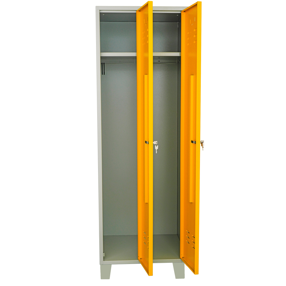 Kovov� �atn�kov� skri�a 2-dverov�, na noh�ch, RAL 7035/1021 02