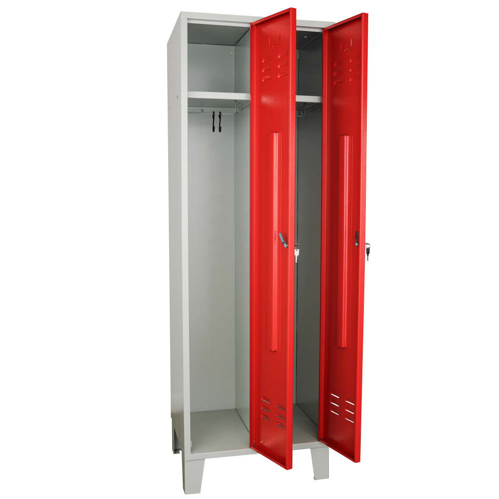 Kovov� �atn�kov� skri�a 2-dverov�, na noh�ch, RAL 7035/3000, 04