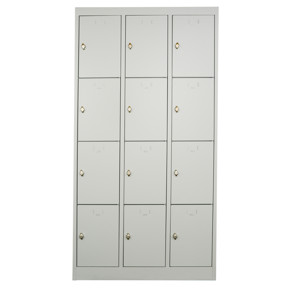 Kovov� �atn�kov� skri�a s odkladac�mi boxmi, 12-boxov�, uzamykate�n�, RAL 7035/7035, CYL