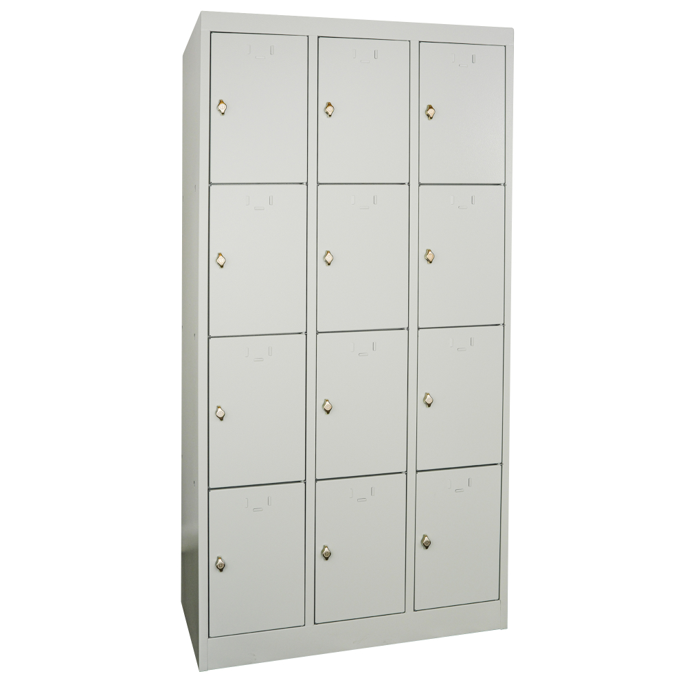 Kovov� �atn�kov� skri�a s odkladac�mi boxmi, 12-boxov�, uzamykate�n�, RAL 7035/7035 02