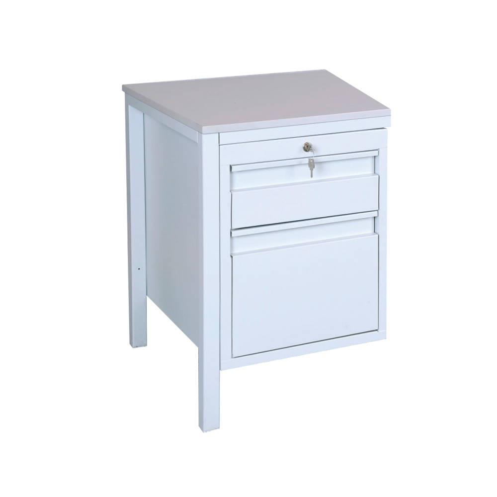 Kovov� stolov� kontajner z�vesn�, 2 � z�suvkov�, RAL 7035/7035