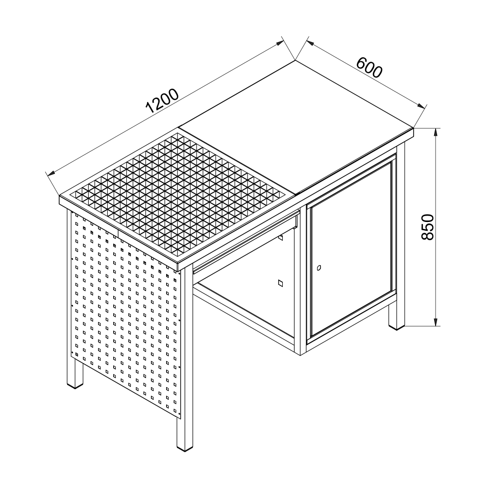 Kovov� zv�rac� pracovn� st�l na br�senie a zv�ranie 300145