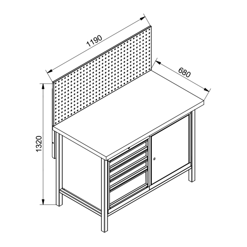 Zostava dielensk�ho n�bytku PREMIUM LINE ZD 01