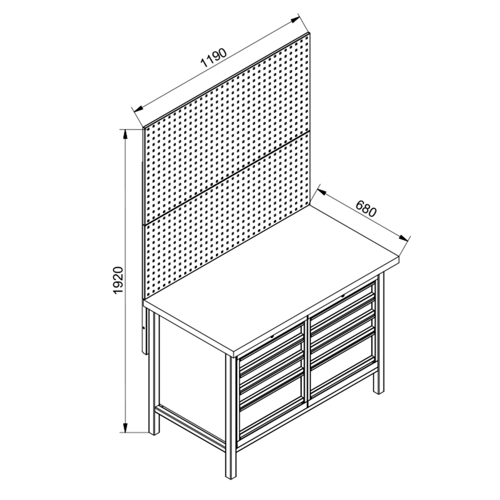 Zostava dielensk�ho n�bytku PREMIUM LINE ZZP 01