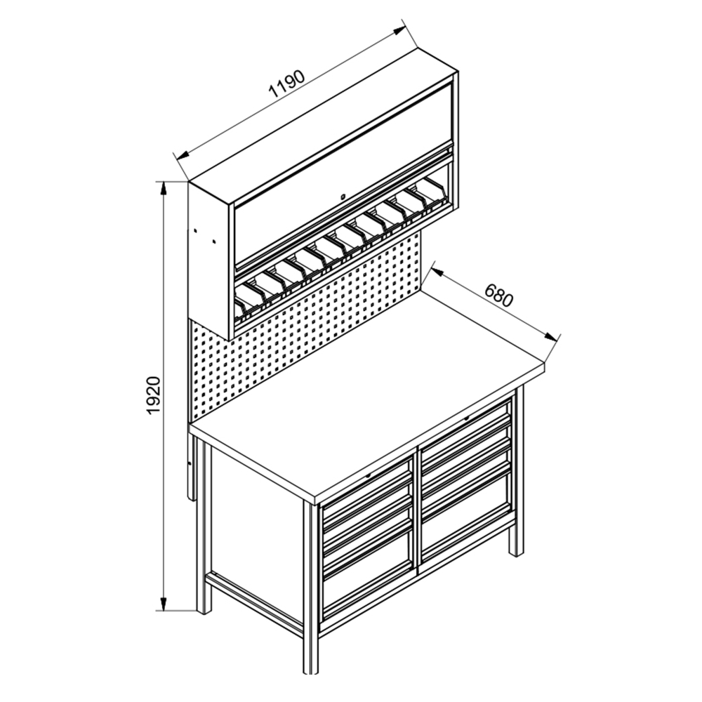 Zostava dielensk�ho n�bytku PREMIUM LINE ZZPS 01